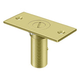 Deltana - Dust Proof Strike 3-1/2'' x 1-5/8'' w/Safety Lock - Polished Brass