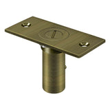 Deltana - Dust Proof Strike 3-1/2'' x 1-5/8'' w/Safety Lock - Antique Brass