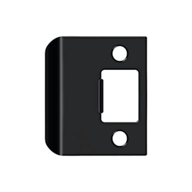Deltana - Extended Lip Strike Plate, 2-1/4'' x 2'' - Paint Black