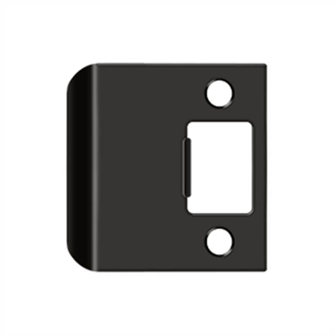 Deltana - Extended Lip Strike Plate, 2 1/4'' x 2-1/4'' - Oil-rubbed Bronze