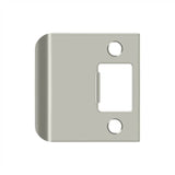 Deltana - Extended Lip Strike Plate, 2 1/4'' x 2-1/4'' - Brushed Nickel