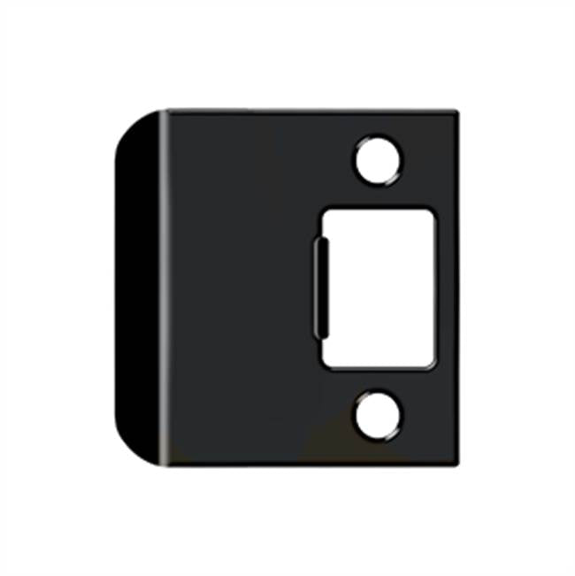 Deltana - Extended Lip Strike Plate, 2 1/4'' x 2-1/4'' - Paint Black