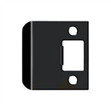 Deltana - Extended Lip Strike Plate, 2 1/4'' x 2-1/4'' - Paint Black