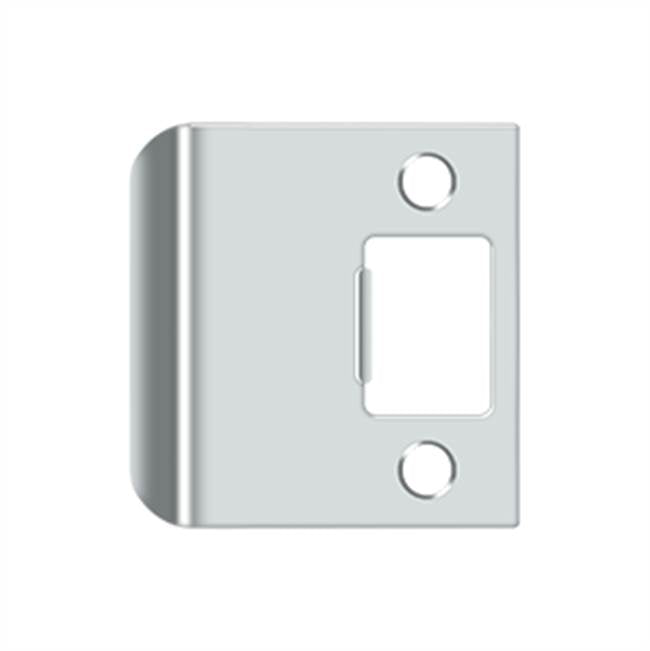 Deltana - Extended Lip Strike Plate, 2 1/4'' x 2-1/4'' - Polished Chrome