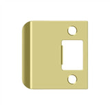 Deltana - Extended Lip Strike Plate, 2 1/4'' x 2-1/4'' - Polished Brass