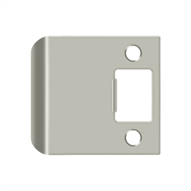 Deltana - Extended Lip Strike Plate, 2 1/4'' x 2-1/2'' - Brushed Nickel
