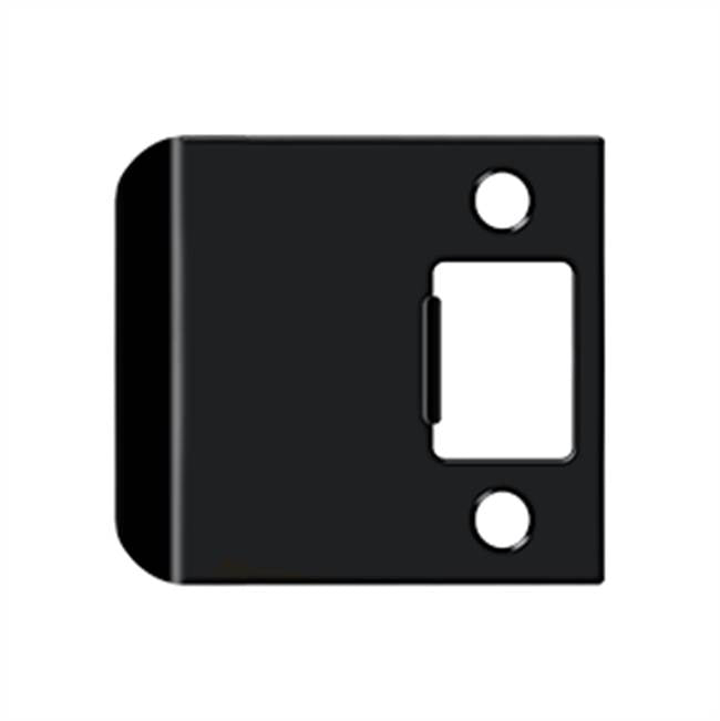 Deltana - Extended Lip Strike Plate, 2 1/4'' x 2-1/2'' - Paint Black