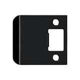 Deltana - Extended Lip Strike Plate, 2 1/4'' x 2-1/2'' - Paint Black