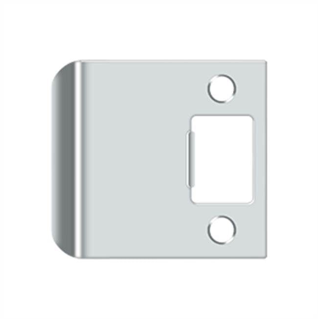 Deltana - Extended Lip Strike Plate, 2 1/4'' x 2-1/2'' - Polished Chrome