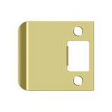 Deltana - Extended Lip Strike Plate, 2 1/4'' x 2-1/2'' - Polished Brass
