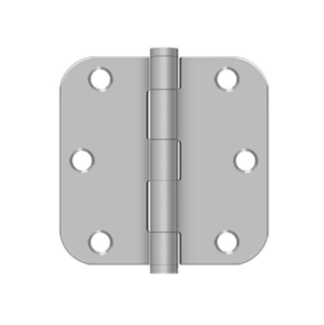 Deltana - 3-1/2'' x 3-1/2'' x 5/8'' Radius Hinge - Brushed Stainless