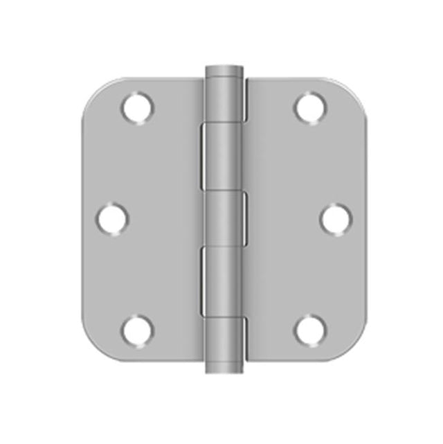 Deltana - 3-1/2'' x 3-1/2'' x 5/8'' Radius Hinge - Brushed Stainless