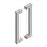 Deltana - 12'' Contemporary Pulls, Back-to-Back - Brushed Stainless
