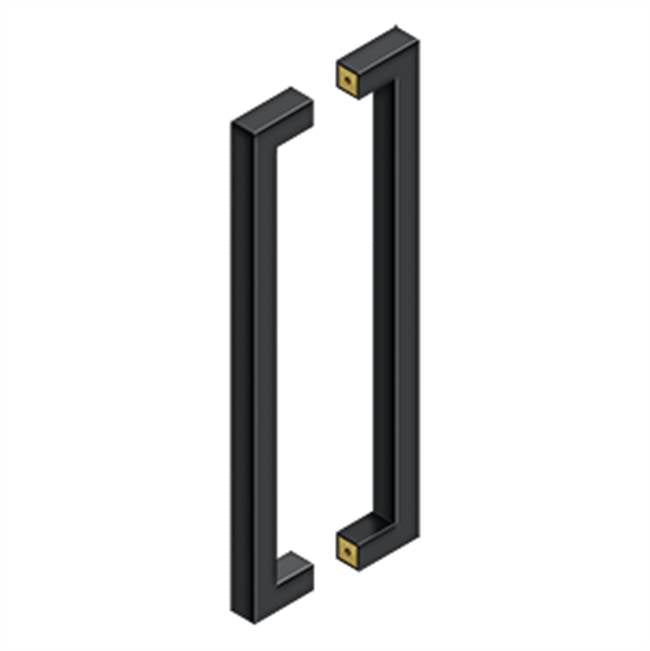 Deltana - 18'' Contemporary Pulls, Back-To-Back - Paint Black