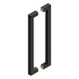 Deltana - 18'' Contemporary Pulls, Back-To-Back - Paint Black