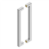 Deltana - 18'' Contemporary Pulls, Back-To-Back - Polished Stainless