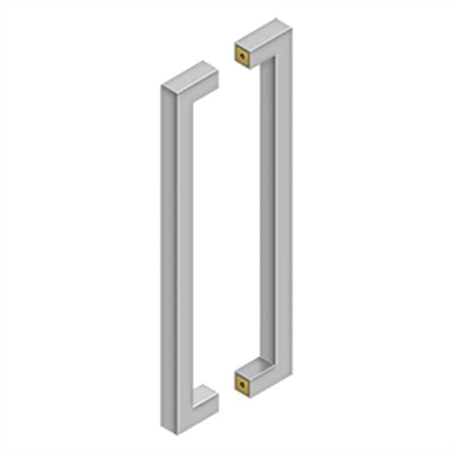 Deltana - 18'' Contemporary Pulls, Back-To-Back - Brushed Stainless