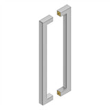 Deltana - 18'' Contemporary Pulls, Back-To-Back - Brushed Stainless
