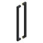Deltana - 24'' Contemporary Pulls, Back-To-Back - Paint Black
