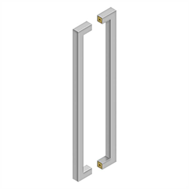 Deltana - 24'' Contemporary Pulls, Back-To-Back - Brushed Stainless