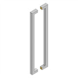 Deltana - 24'' Contemporary Pulls, Back-To-Back - Brushed Stainless