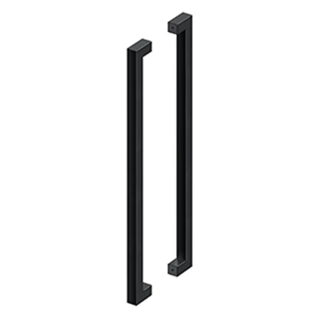 Deltana - 36'' Extra Large Contemporary Pulls, Back-to-Back - Paint Black