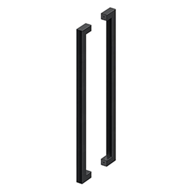 Deltana - 36'' Extra Large Contemporary Pulls, Back-to-Back - Paint Black