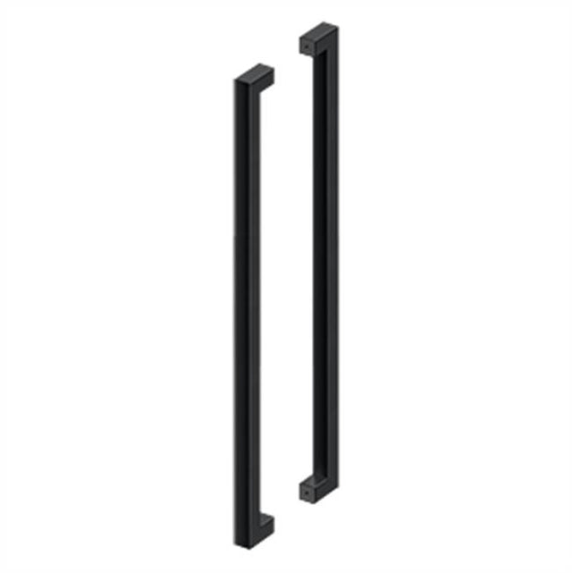 Deltana - 42'' Extra Large Contemporary Pulls, Back-To-Back - Paint Black