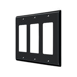Deltana - Switch Plate, Triple Rocker - Paint Black