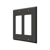 Deltana - Switch Plate, Double Rocker - Oil-rubbed Bronze