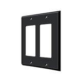 Deltana - Switch Plate, Double Rocker - Paint Black
