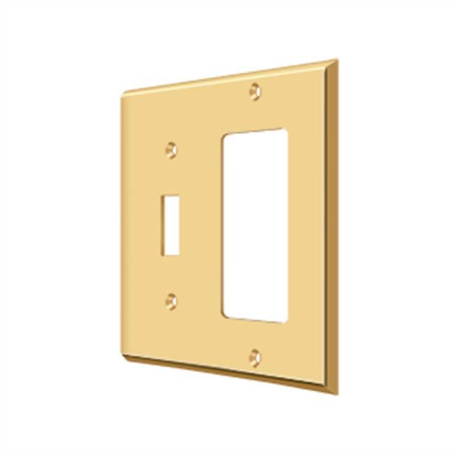 Deltana - Switch Plate, Single Switch/Single Rocker - PVD Polished Brass