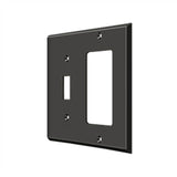 Deltana - Switch Plate, Single Switch/Single Rocker - Oil-rubbed Bronze