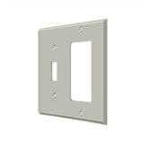 Deltana - Switch Plate, Single Switch/Single Rocker - Brushed Nickel