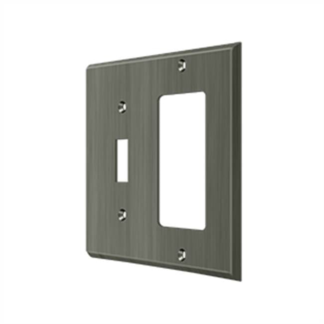Deltana - Switch Plate, Single Switch/Single Rocker - Antique Nickel