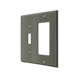 Deltana - Switch Plate, Single Switch/Single Rocker - Antique Nickel