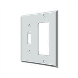 Deltana - Switch Plate, Single Switch/Single Rocker - Polished Chrome
