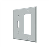 Deltana - Switch Plate, Single Switch/Single Rocker - Brushed Chrome