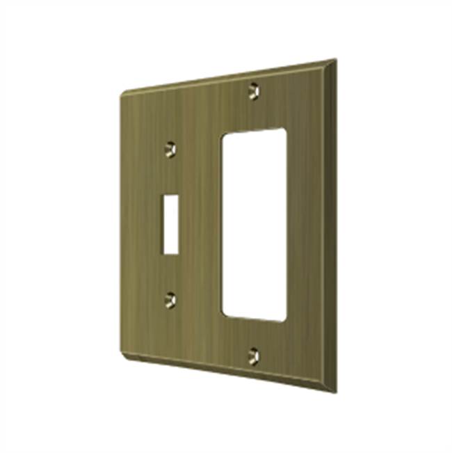 Deltana - Switch Plate, Single Switch/Single Rocker - Antique Brass