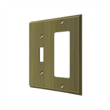Deltana - Switch Plate, Single Switch/Single Rocker - Antique Brass