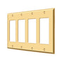 Deltana - Switch Plate, Quadruple Rocker - PVD Polished Brass