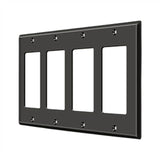 Deltana - Switch Plate, Quadruple Rocker - Oil-rubbed Bronze