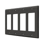 Deltana - Switch Plate, Quadruple Rocker - Oil-rubbed Bronze