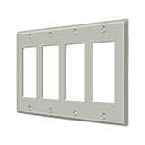 Deltana - Switch Plate, Quadruple Rocker - Brushed Nickel
