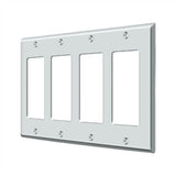 Deltana - Switch Plate, Quadruple Rocker - Polished Chrome