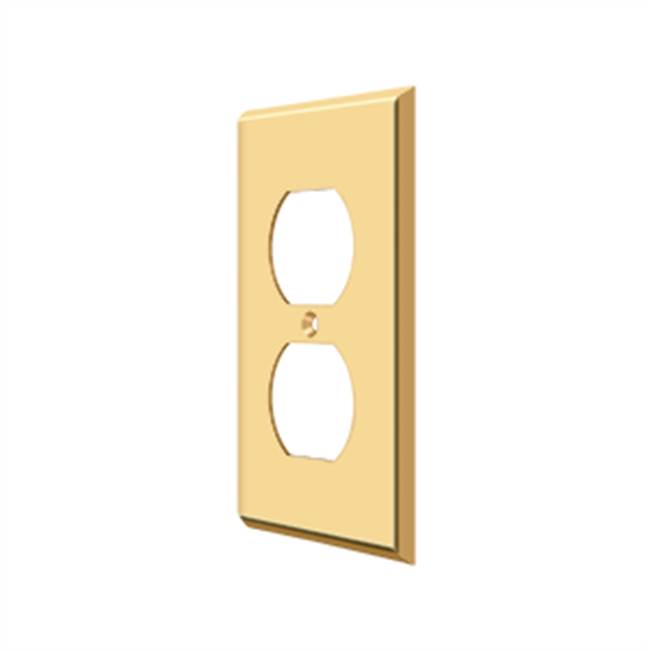 Deltana - Switch Plate, Double Outlet - PVD Polished Brass