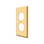 Deltana - Switch Plate, Double Outlet - PVD Polished Brass