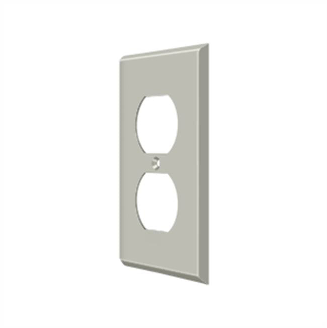 Deltana - Switch Plate, Double Outlet - Brushed Nickel