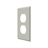 Deltana - Switch Plate, Double Outlet - Brushed Nickel