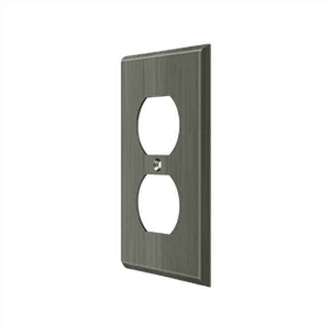 Deltana - Switch Plate, Double Outlet - Antique Nickel